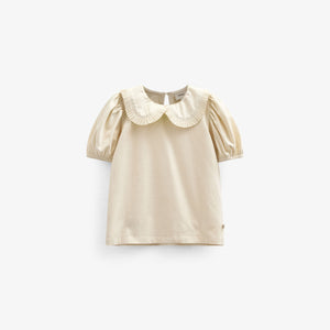 Jersey Blouse with Collar - Kids - OffWhite | 101277 Nini