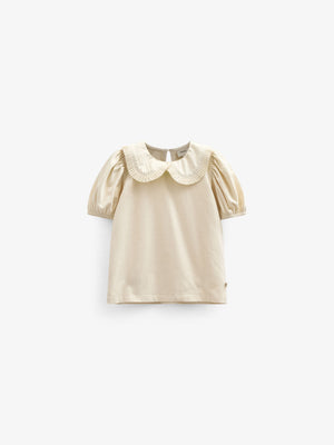 Jersey Blouse with Collar - Kids - OffWhite | 101277 Nini