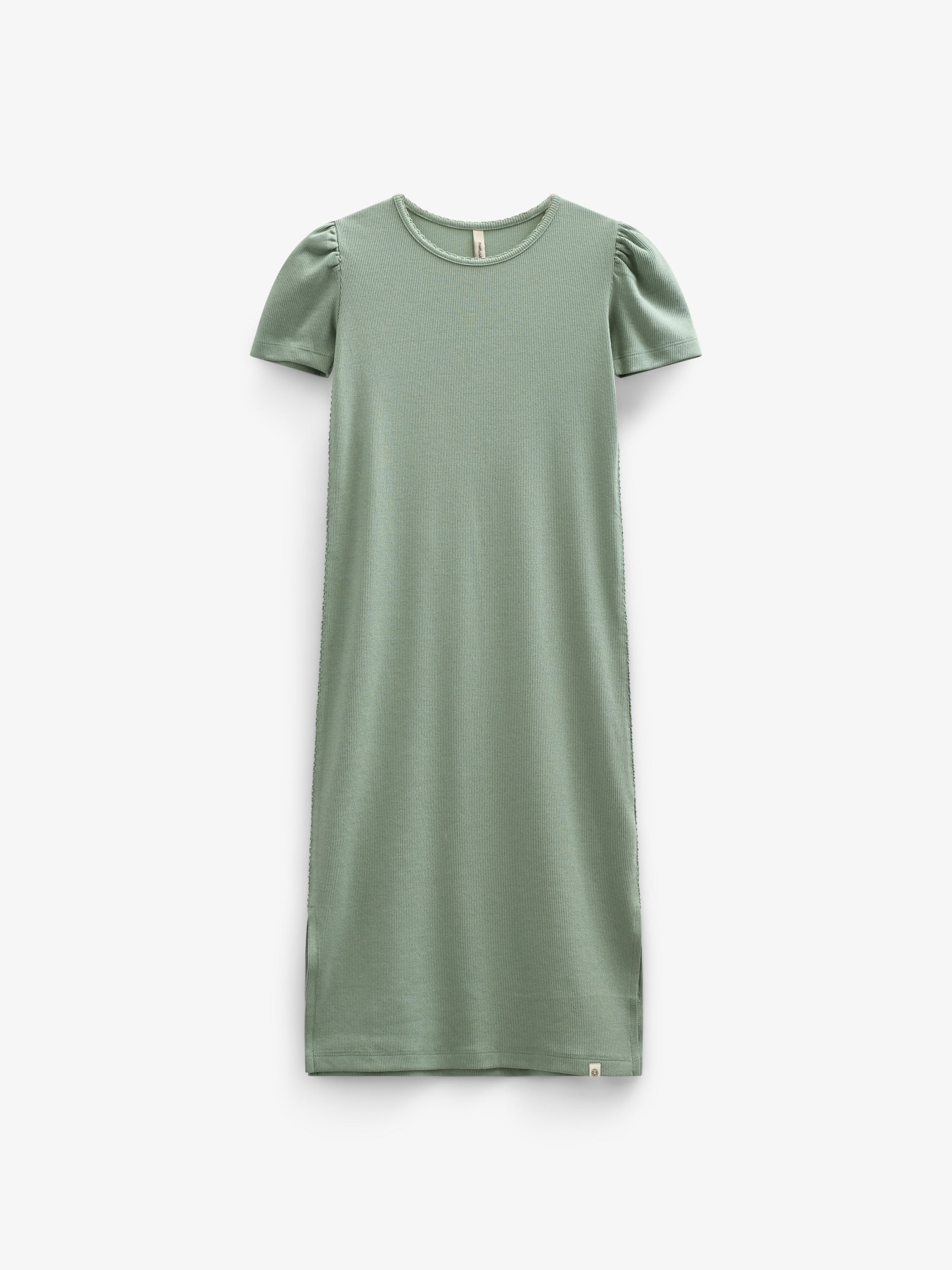 Modal Rib Long T-shirt Dress - Tween - Dusty Green | 101295 Lottie