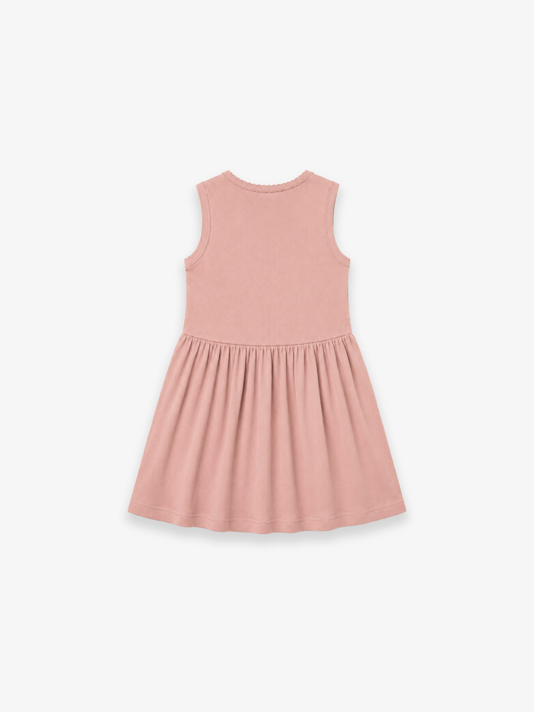 Modal Rib Sleeveless Dress - Kids - Rose Tan | 101296 Lottie