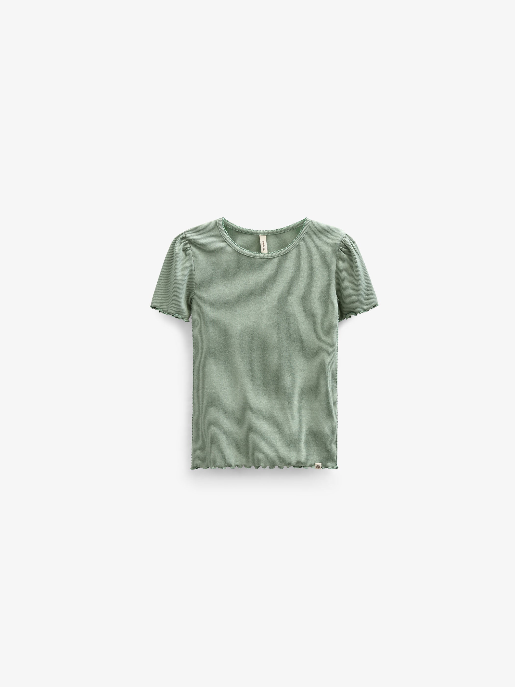 Modal Rib T-shirt - Kids - Dusty Green | 101302 Lottie