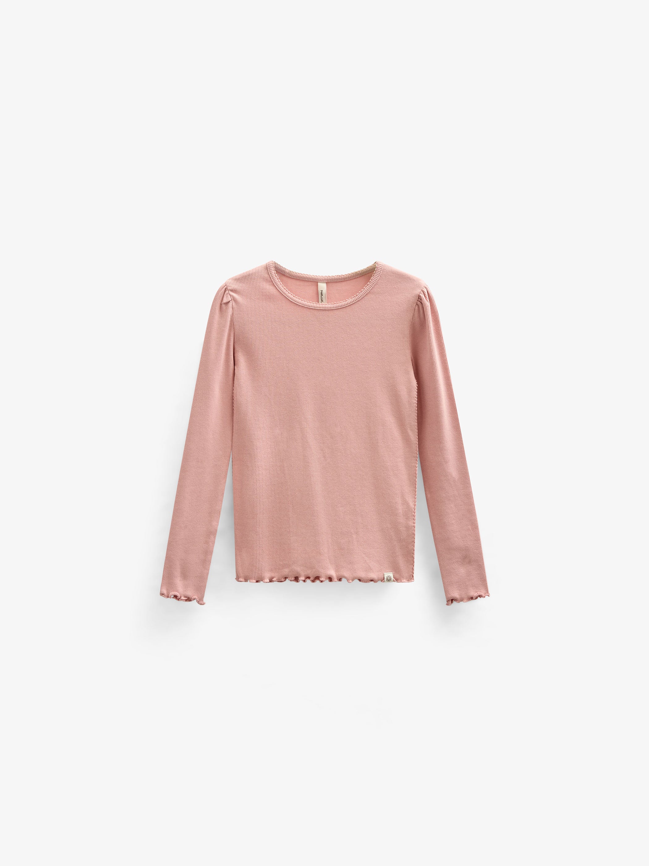 Modal Rib Long Sleeved T-shirt - Kids - Rose Tan | 101306 Lottie