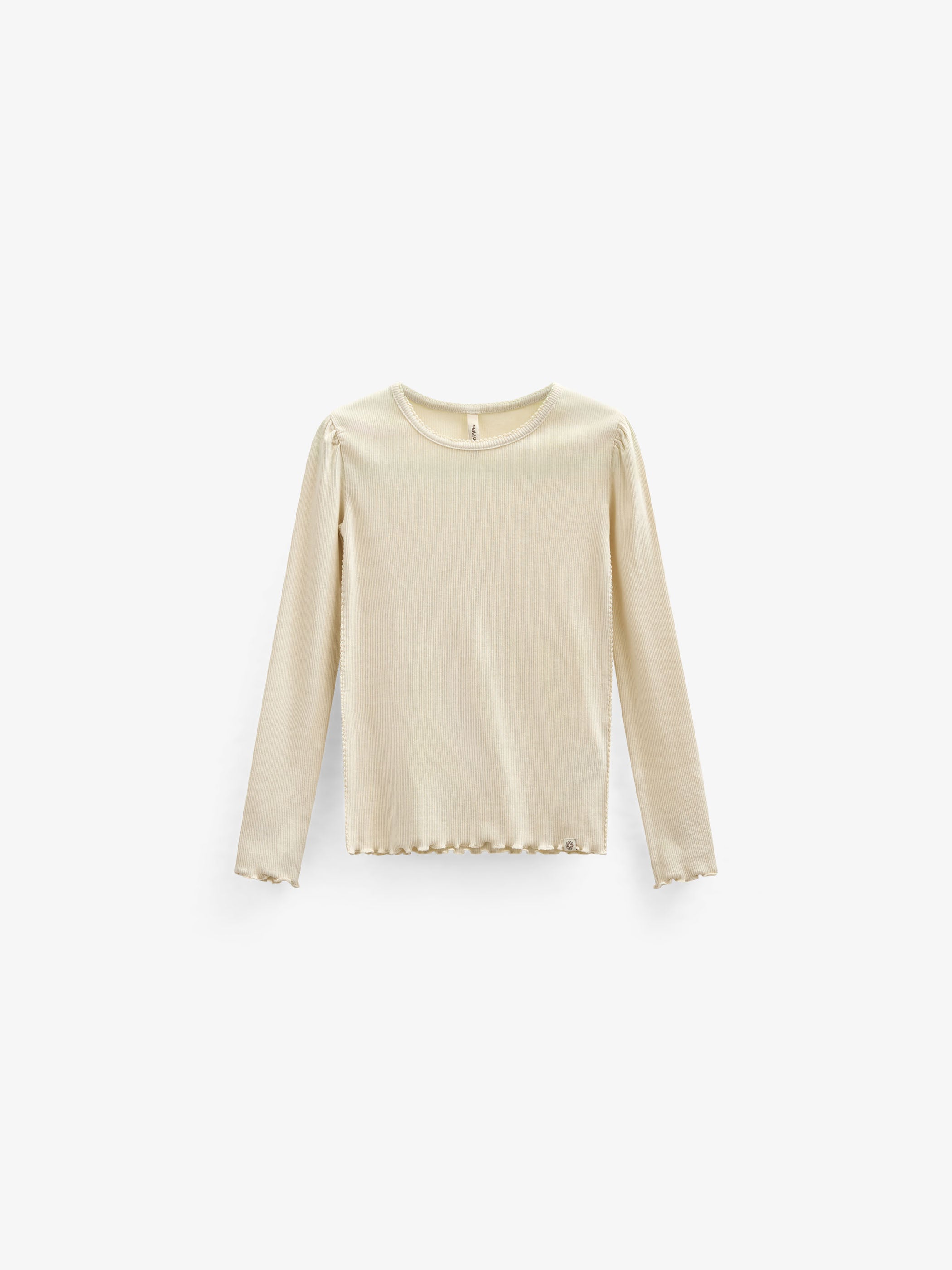 Modal Rib Long Sleeved T-shirt - Kids - OffWhite | 101312 Lottie