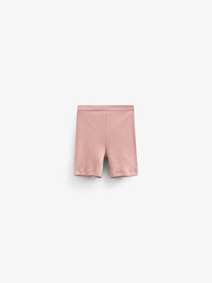 Modal Rib Short Tights - Kids - Rose Tan | 101314 Lottie
