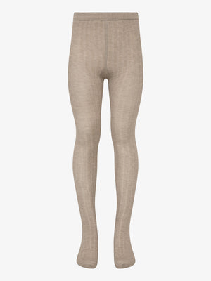 MP Cotton Rib Tights - Tween - Light Brown Melange | 101396 MP Cotton Rib tights