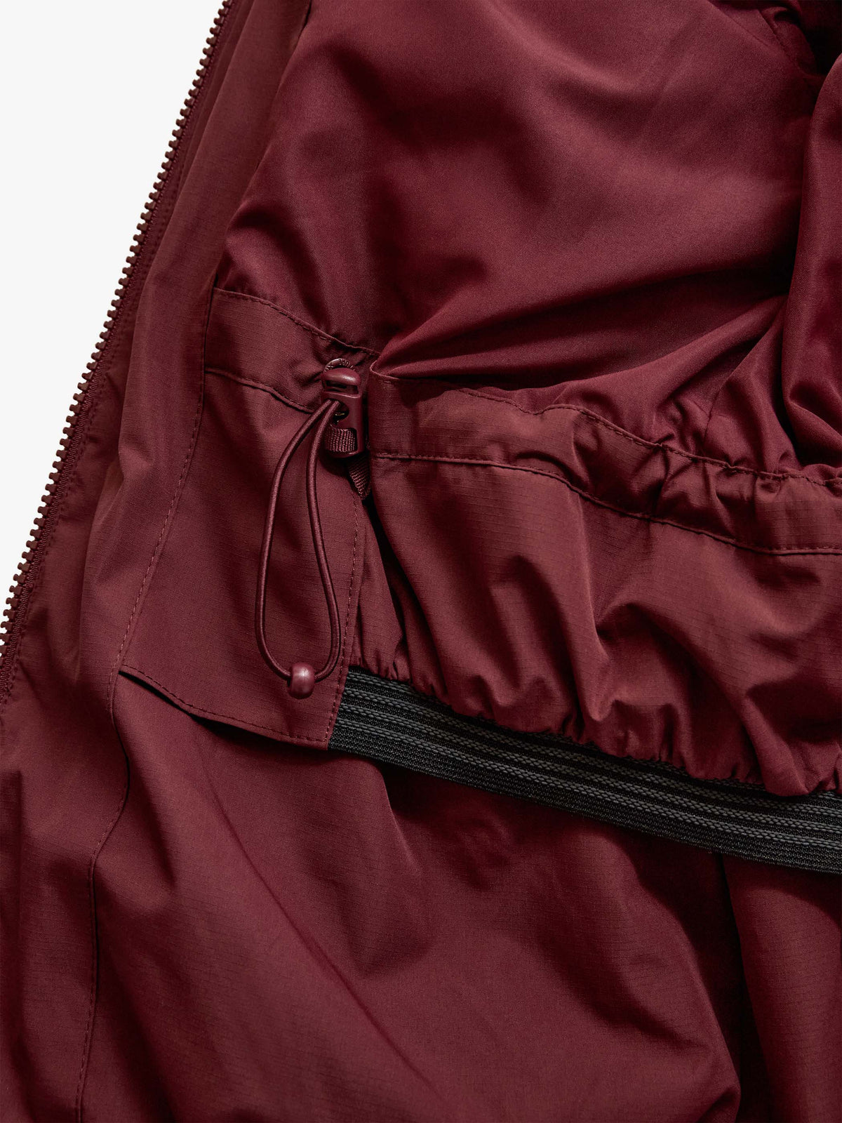 Winter Puffer Jacket with Drawstring - Kids - Bordeaux | 101415 Elenor
