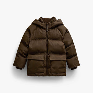 Winter Puffer Jacket - Kids - Dark Brown | 101417 Blake