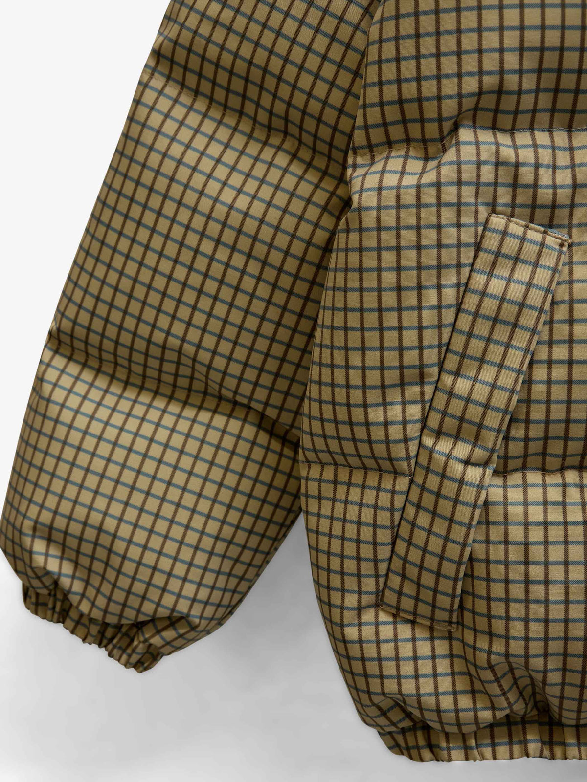 Checked Puffer Jacket - Kids - Brown | 101422 Riley