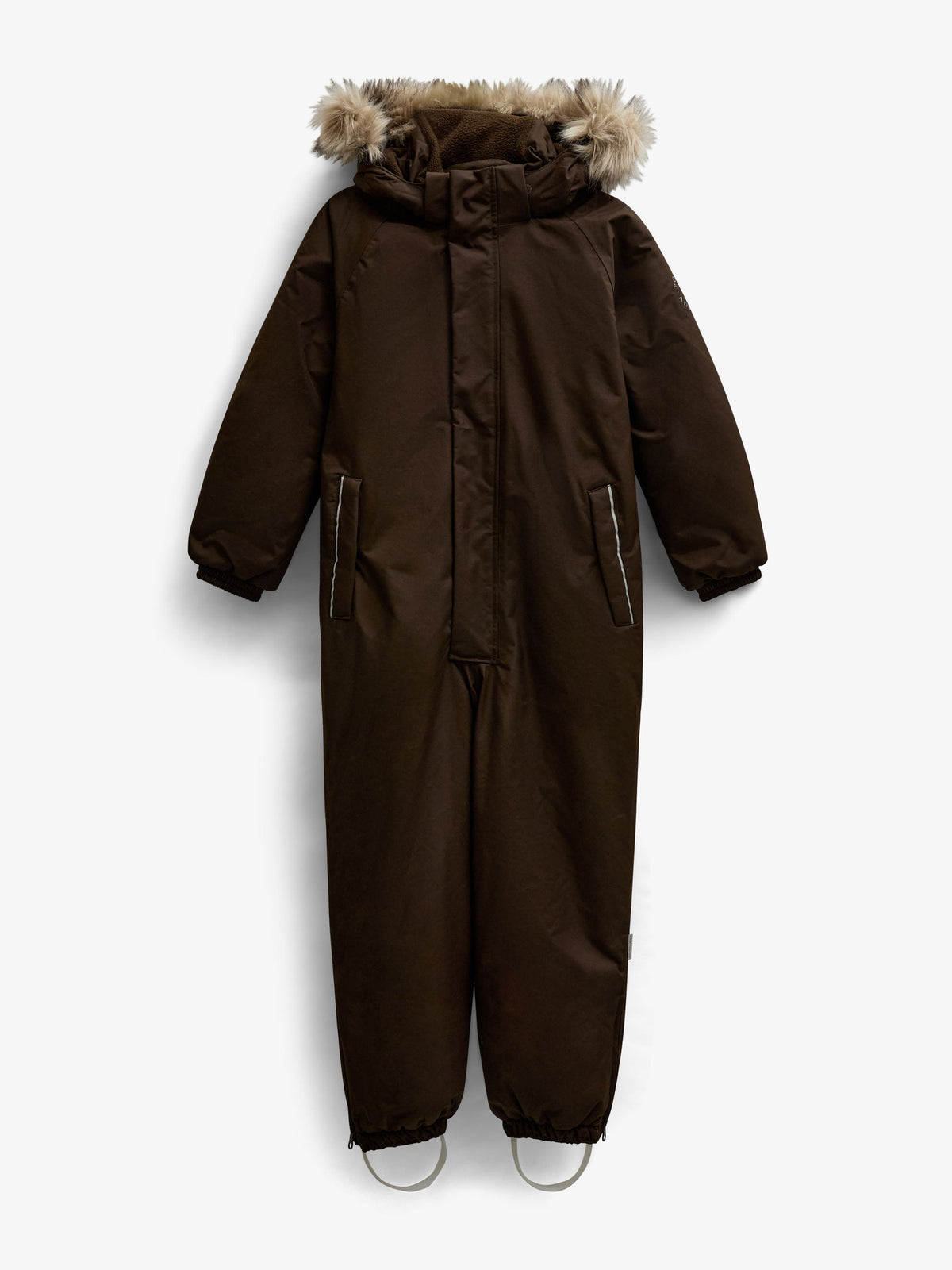 Snowsuit with Faux Fur - Kids - Dark Brown | 101424 Sky