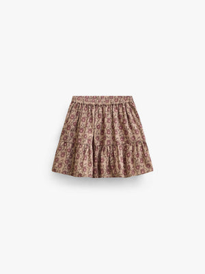 Floral Cotton Skirt - Kids - Rose/Bordeaux | 101429 Nova