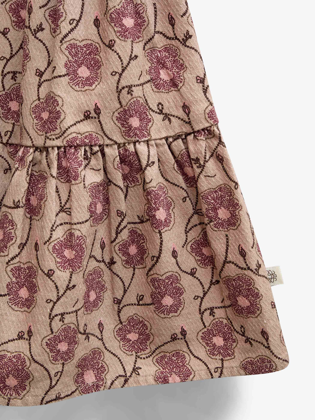Floral Cotton Skirt - Kids - Rose/Bordeaux | 101429 Nova