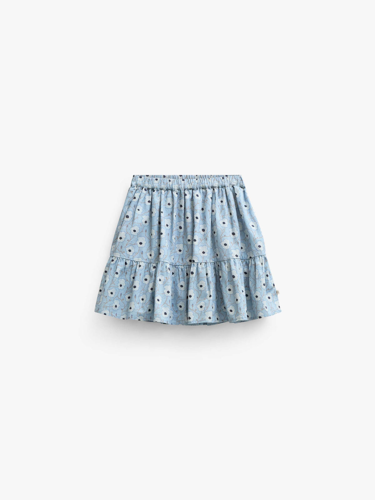Floral Cotton Skirt - Tween - Blue/Brown | 101432 Nova