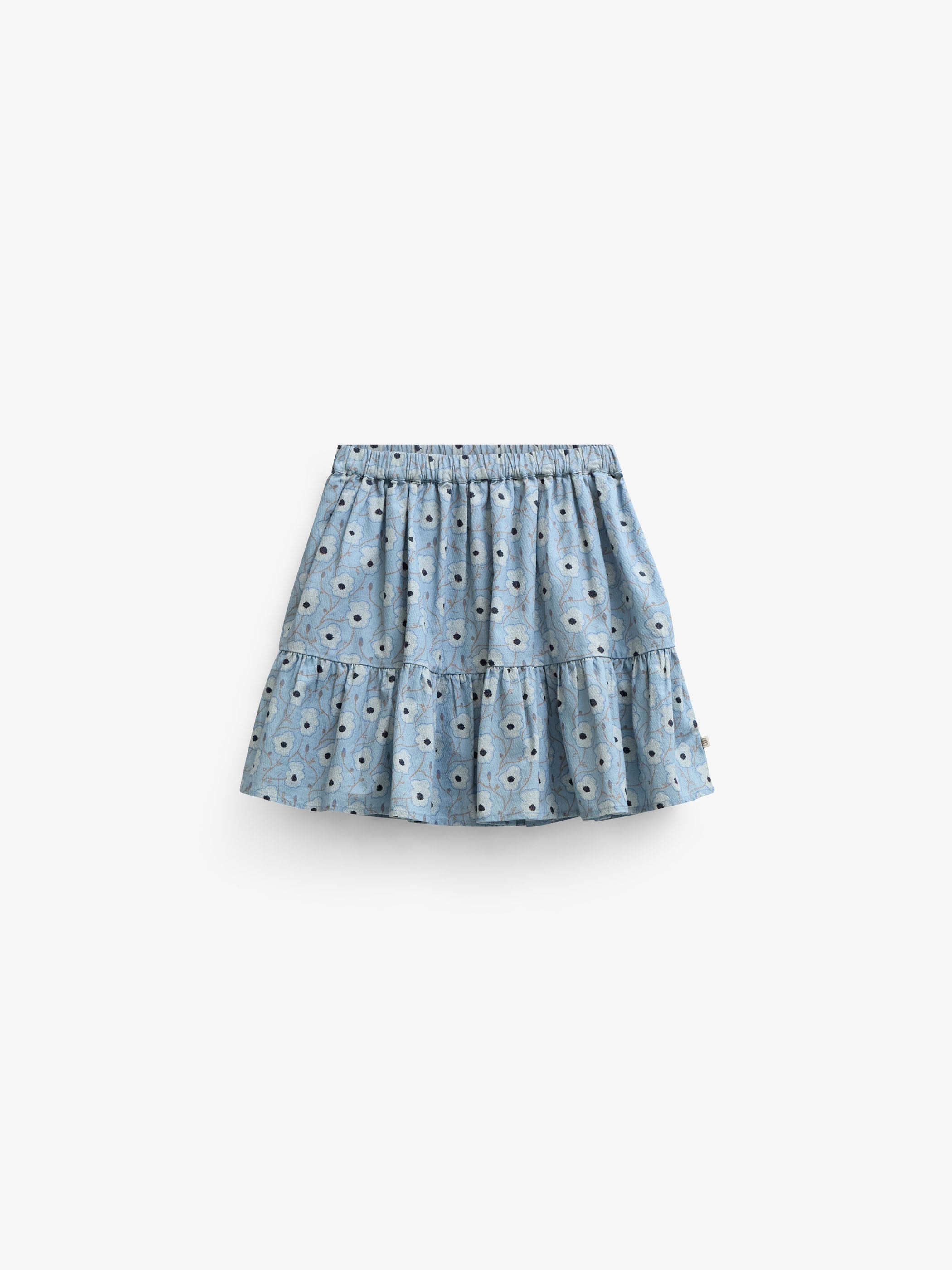 Floral Cotton Skirt - Tween - Blue/Brown | 101432 Nova