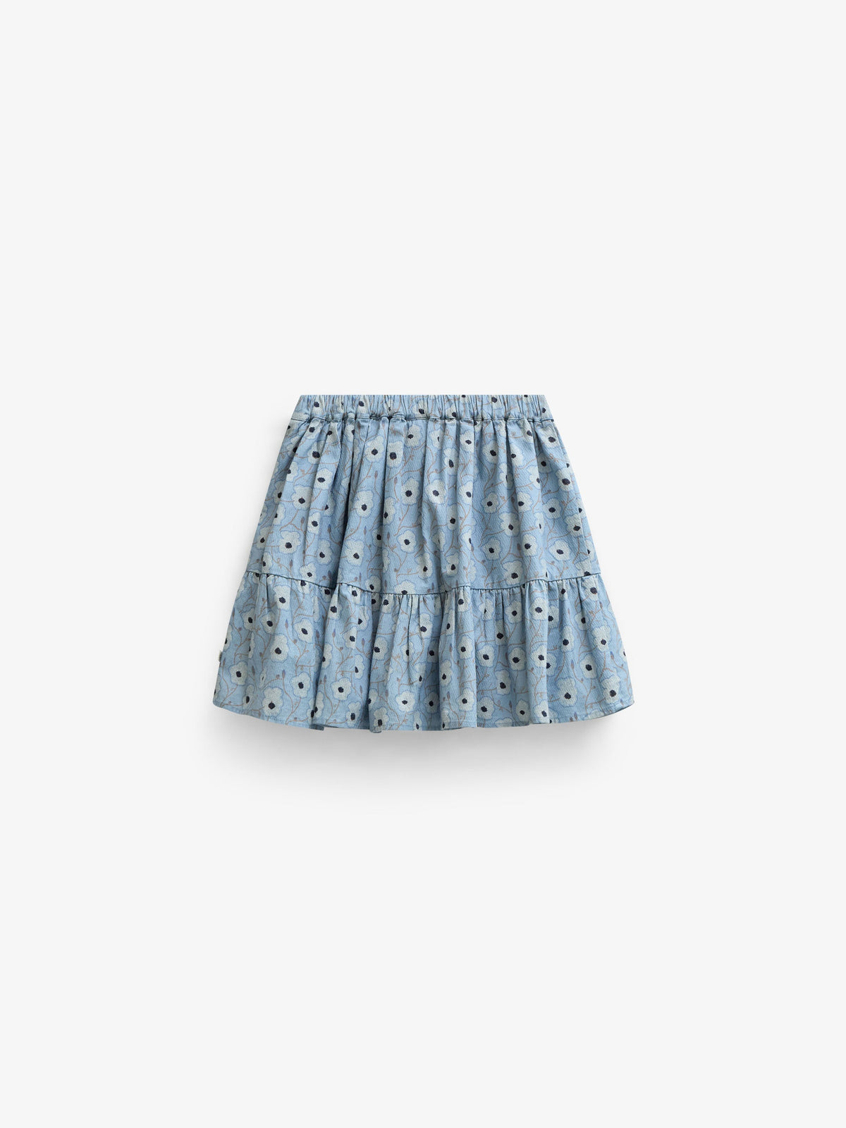 Floral Cotton Skirt - Tween - Blue/Brown | 101432 Nova
