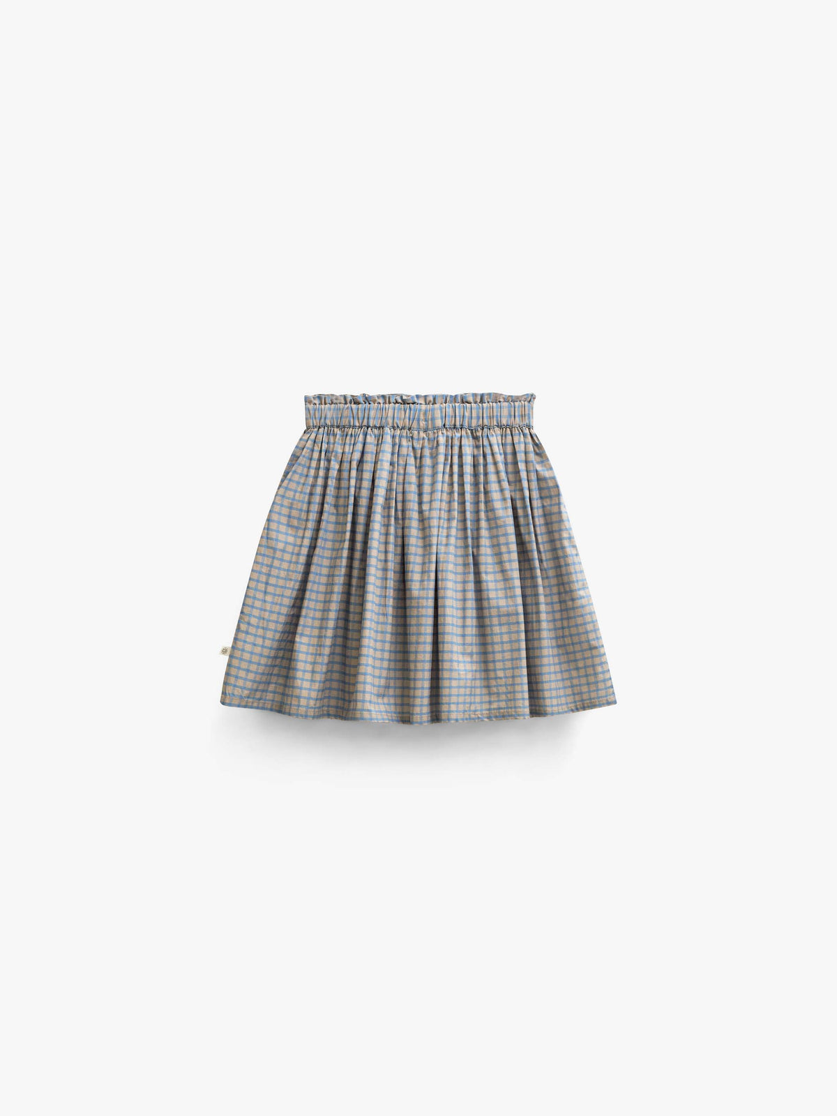 Frill Pocket Poplin Skirt - Tween - Blue Check | 101446 Julia