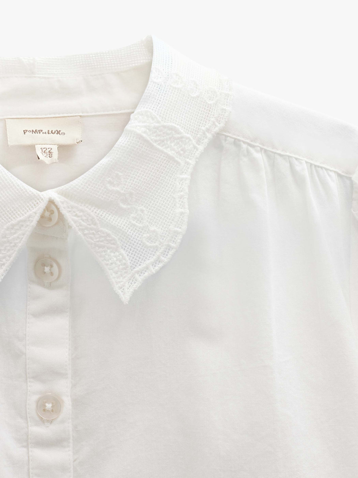 Cotton Shirt with Lace Collar - Tween - Offwhite | 101460 Holly