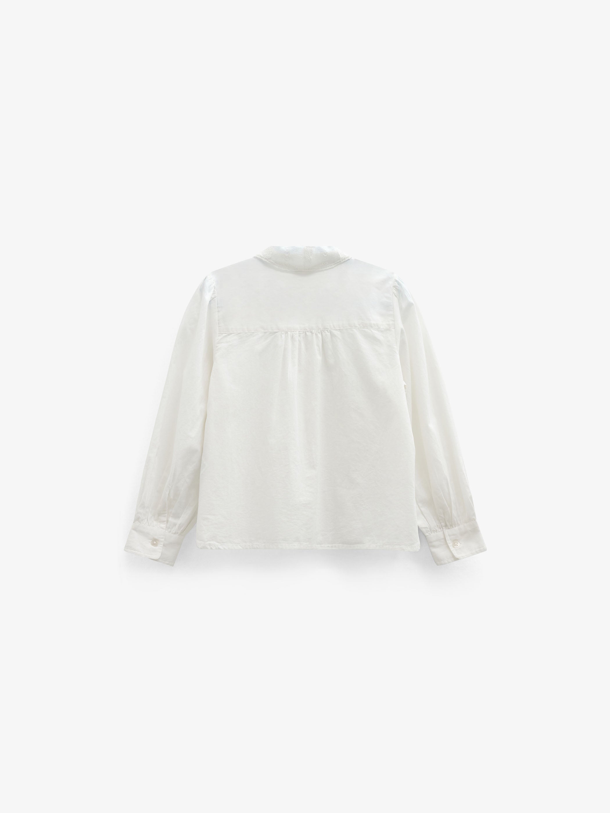 Cotton Shirt with Lace Collar - Tween - Offwhite | 101460 Holly