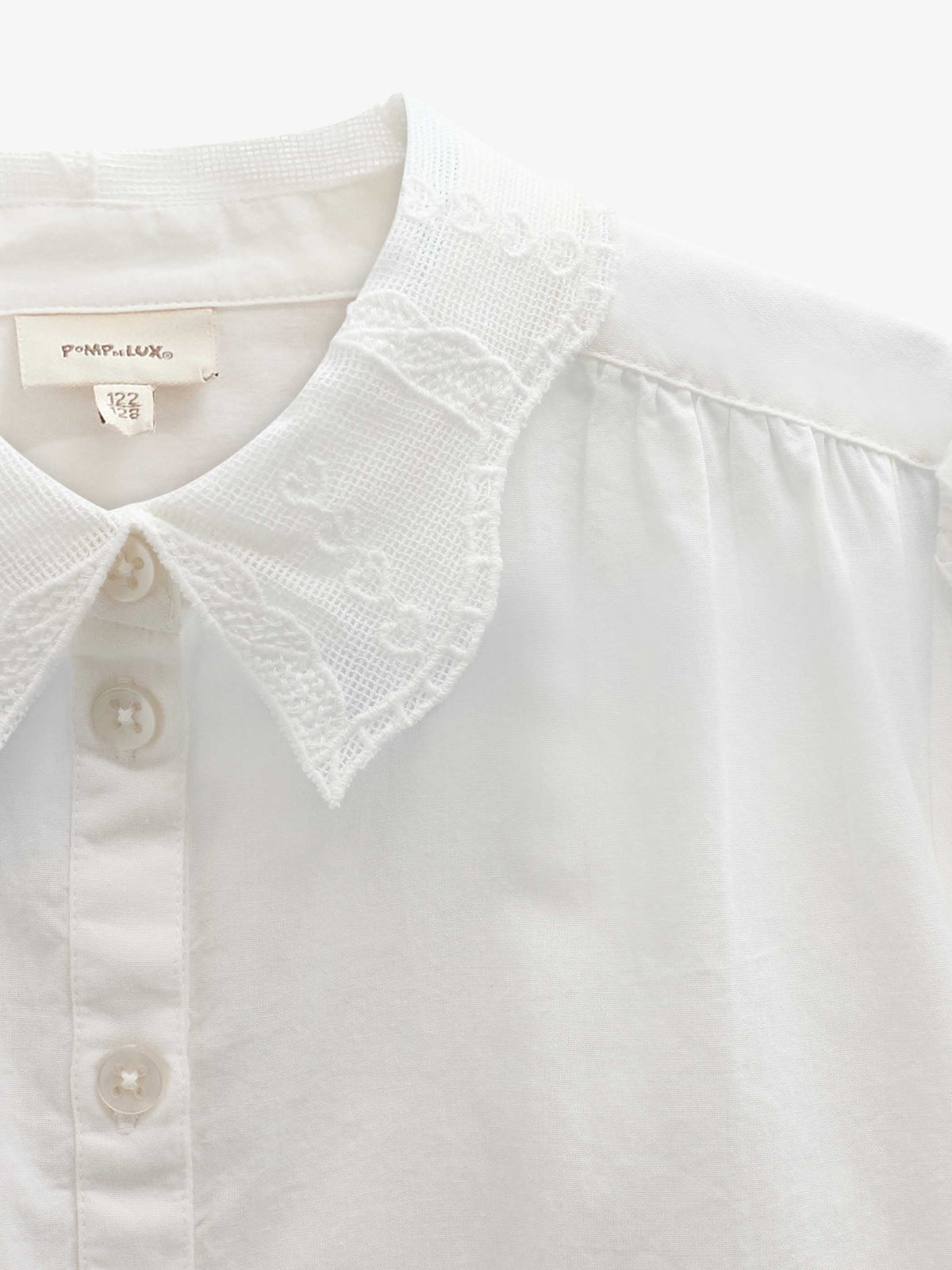 Cotton Shirt with Lace Collar - Tween - Offwhite | 101460 Holly