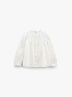 Double Gauze Cotton Blouse - Tween - Offwhite | 101462 Celina