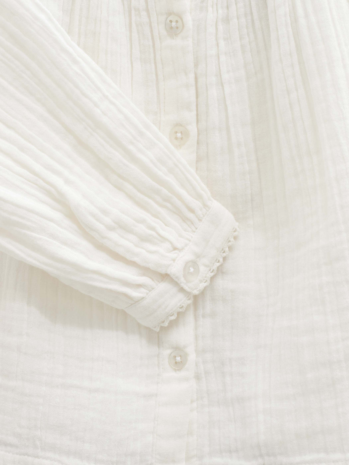 Double Gauze Cotton Blouse - Kids - Offwhite | 101461 Celina