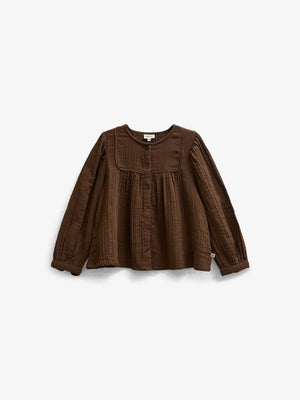 Double Gauze Cotton Blouse - Kids - Brown | 101463 Celina