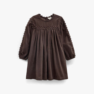 Ric Rac Corduroy Dress - Kids - Dark Brown | 101473 Sille