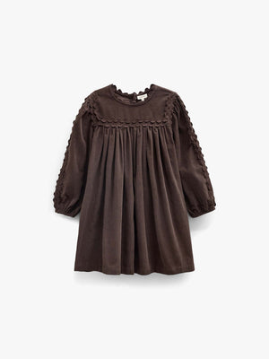 Ric Rac Corduroy Dress - Kids - Dark Brown | 101473 Sille
