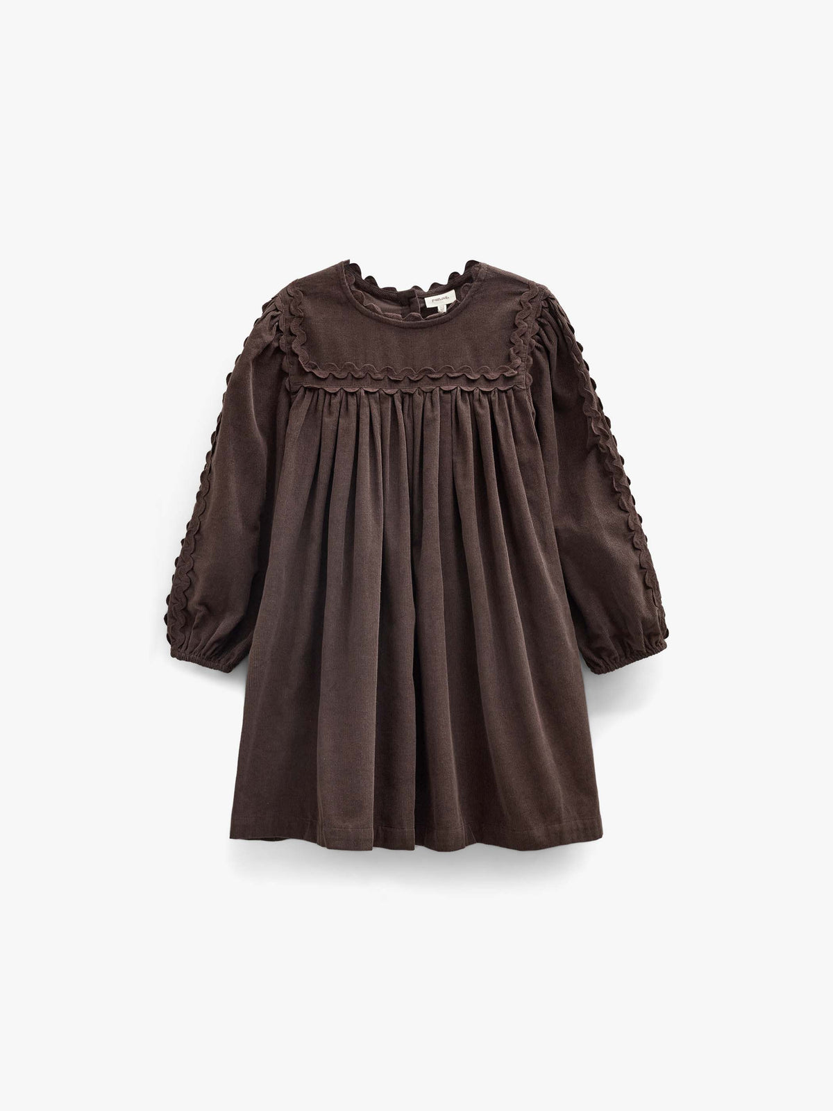 Ric Rac Corduroy Dress - Tween - Dark Brown | 101474 Sille