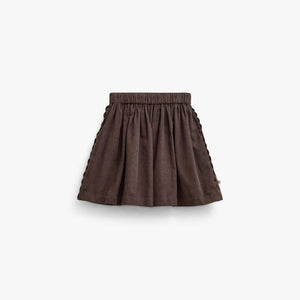 Ric Rac Corduroy Skirt - Tween - Dark Brown | 101478 Sille