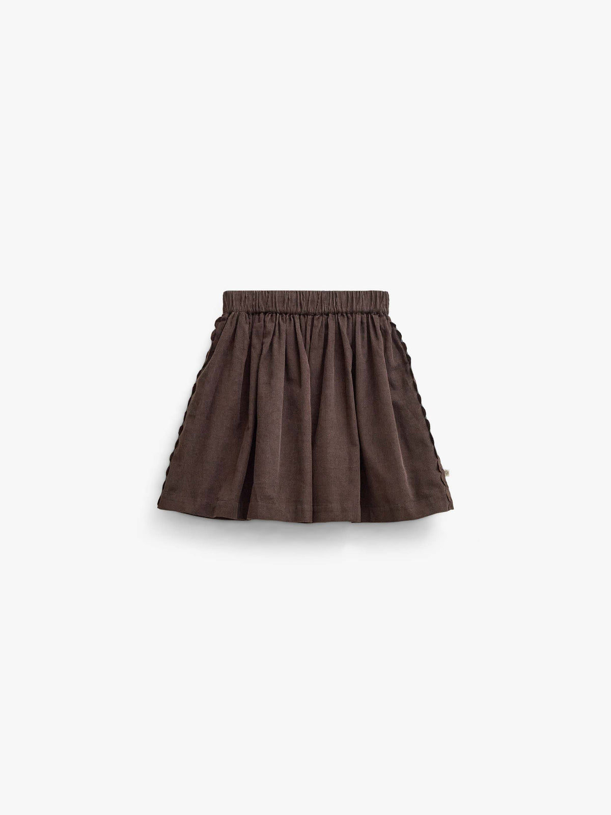 Ric Rac Corduroy Skirt - Kids - Dark Brown | 101477 Sille