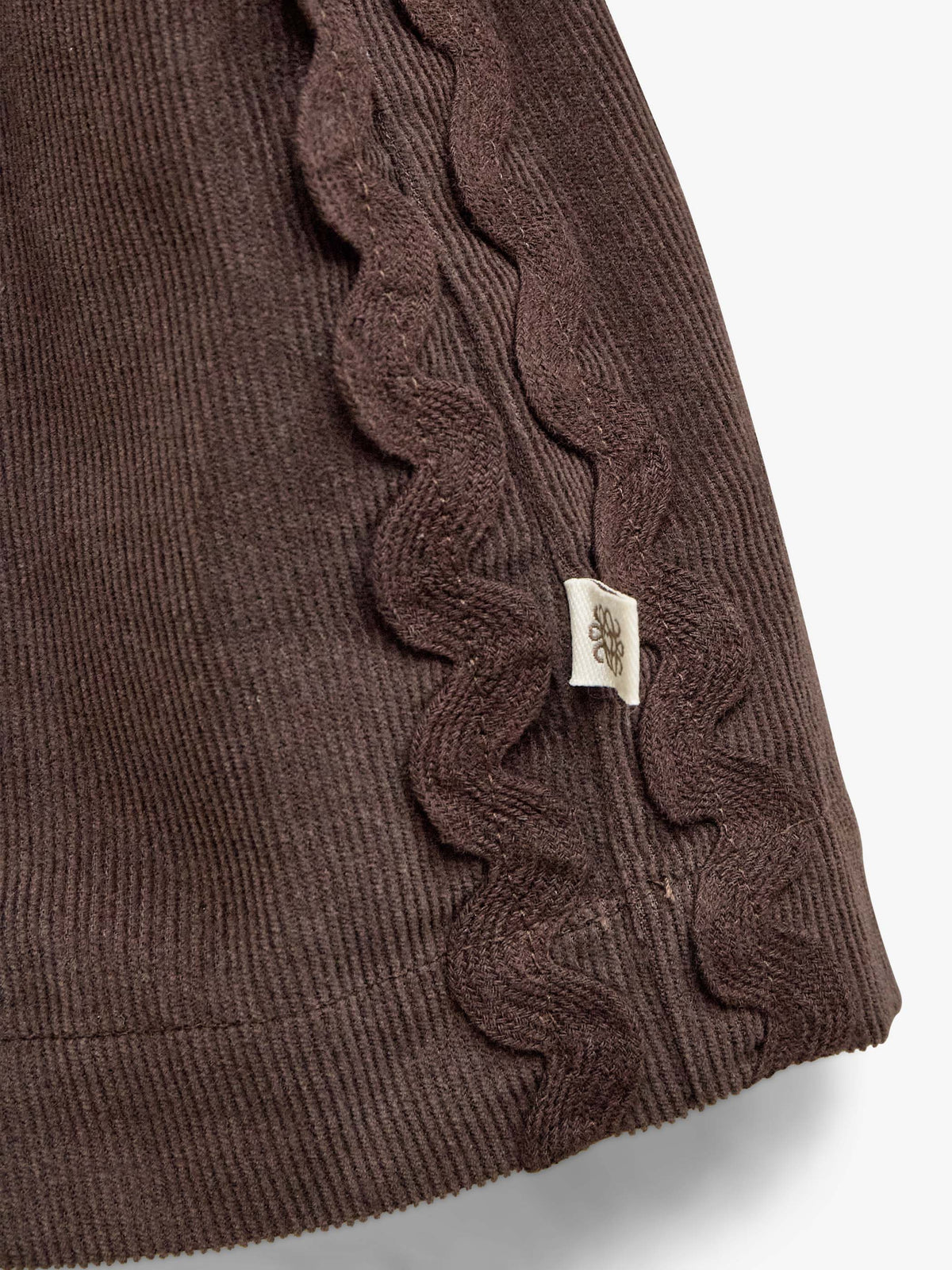Ric Rac Corduroy Skirt - Tween - Dark Brown | 101478 Sille