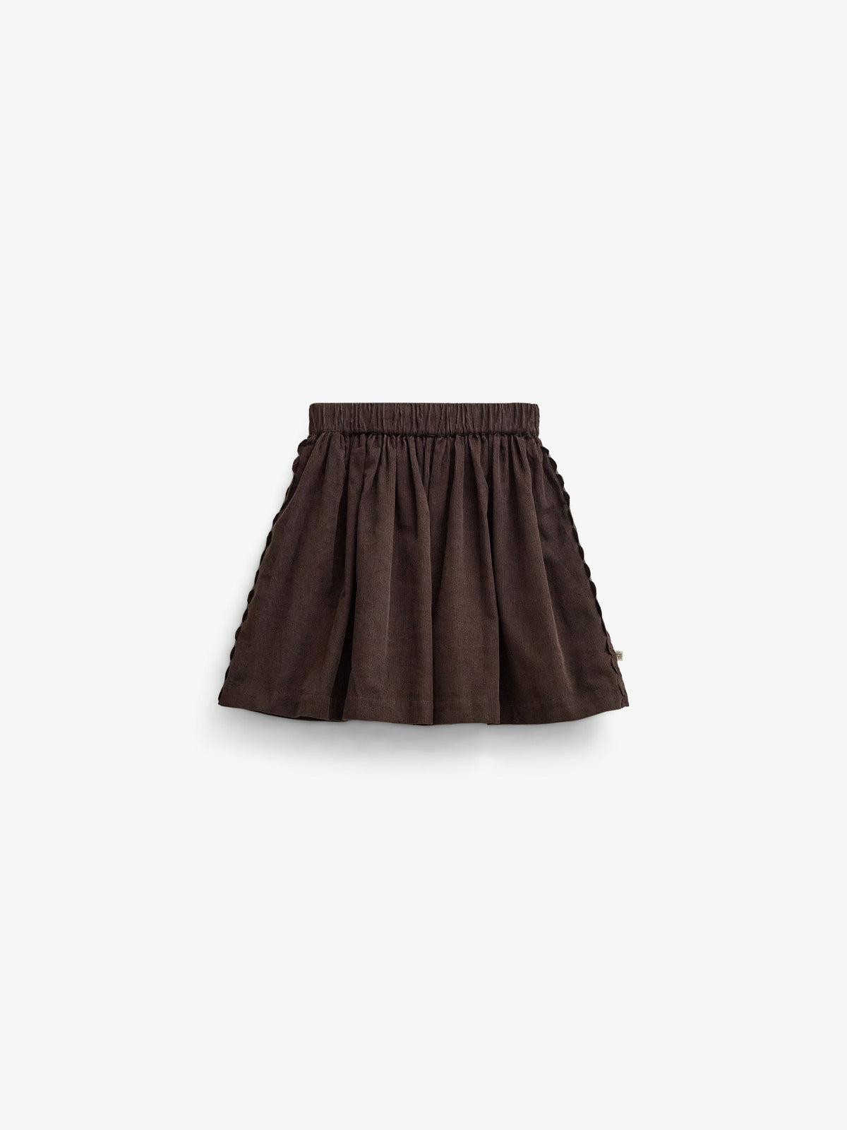 Ric Rac Corduroy Skirt - Tween - Dark Brown | 101478 Sille