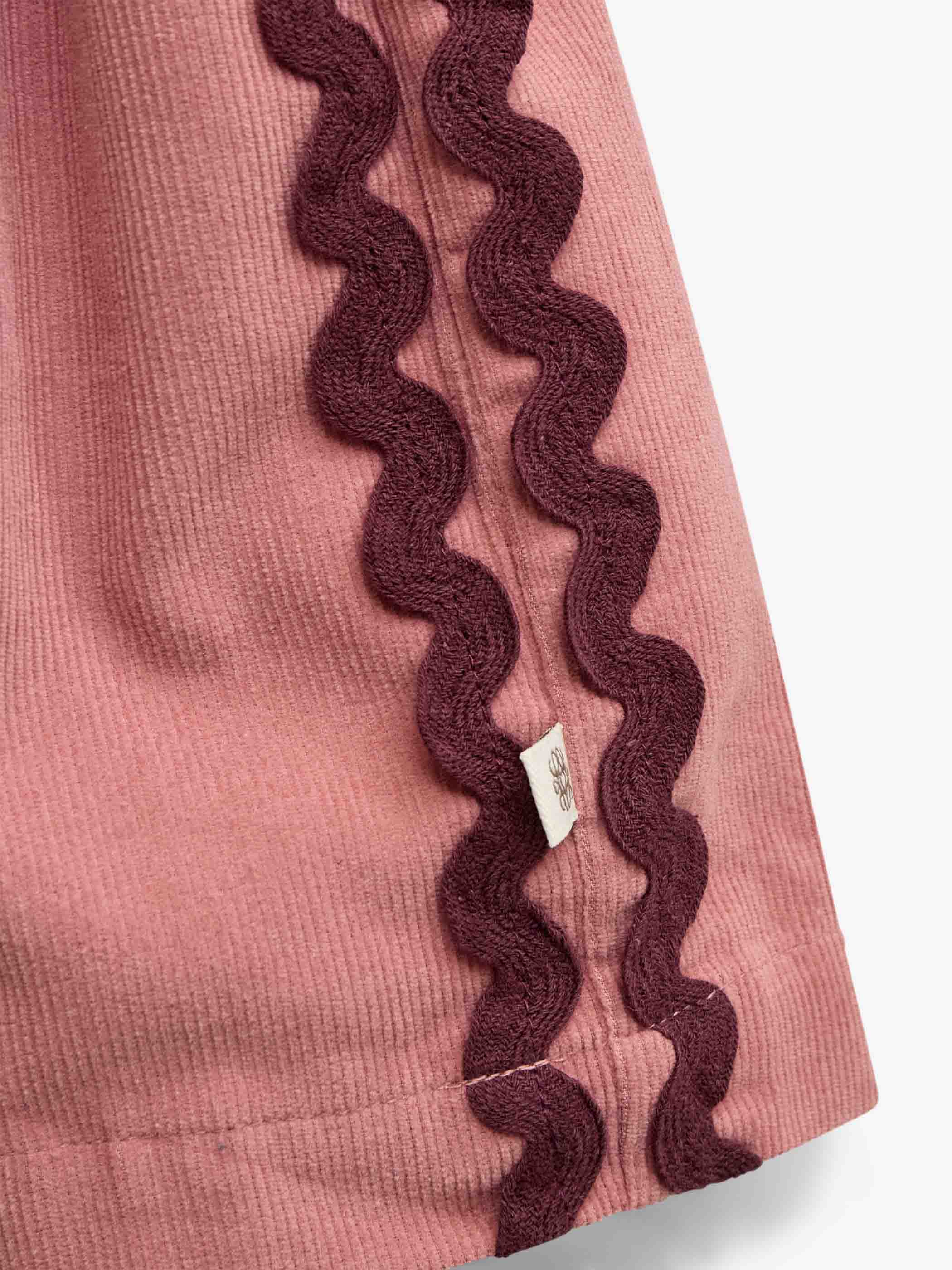 Ric Rac Corduroy Skirt - Kids - Dusty Rose | 101479 Sille