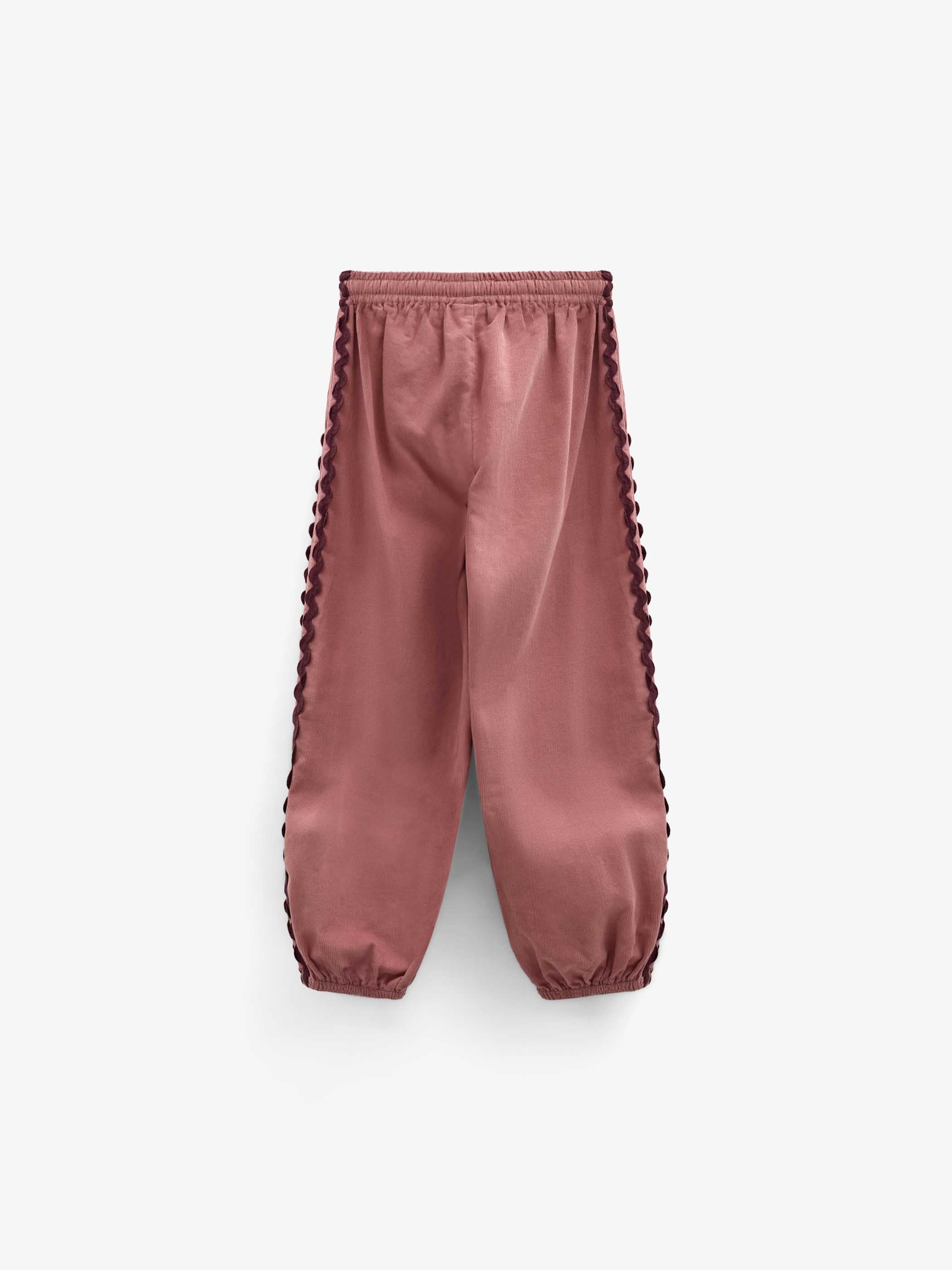 Ric Rac Corduroy Trousers - Kids - Dusty Rose | 101483 Sille
