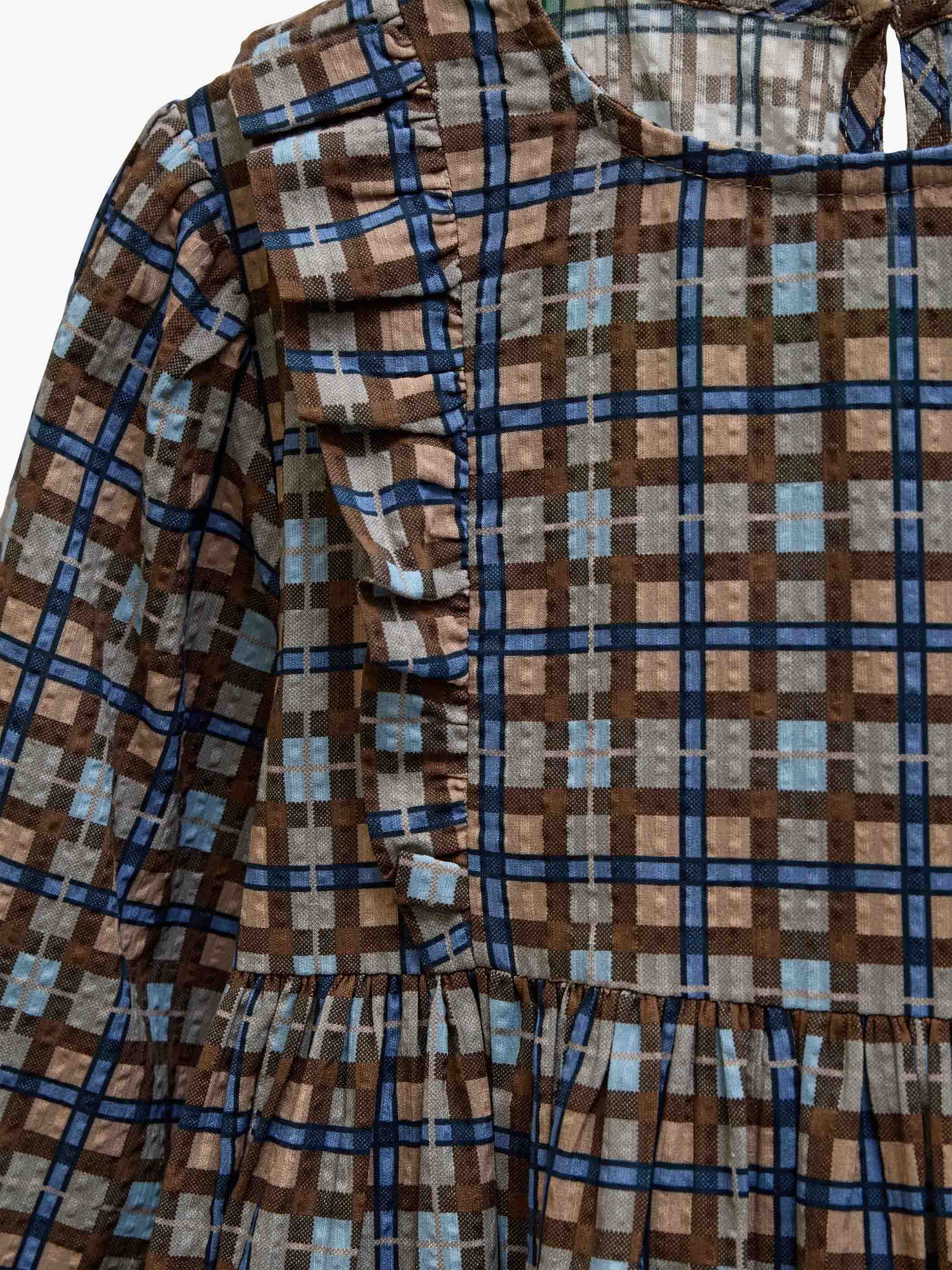 Checked Cotton Dress - Tween - Blue | 101488 Penny