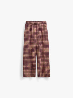 Checked Cotton Trousers - Tween - Rose | 101490 Penny