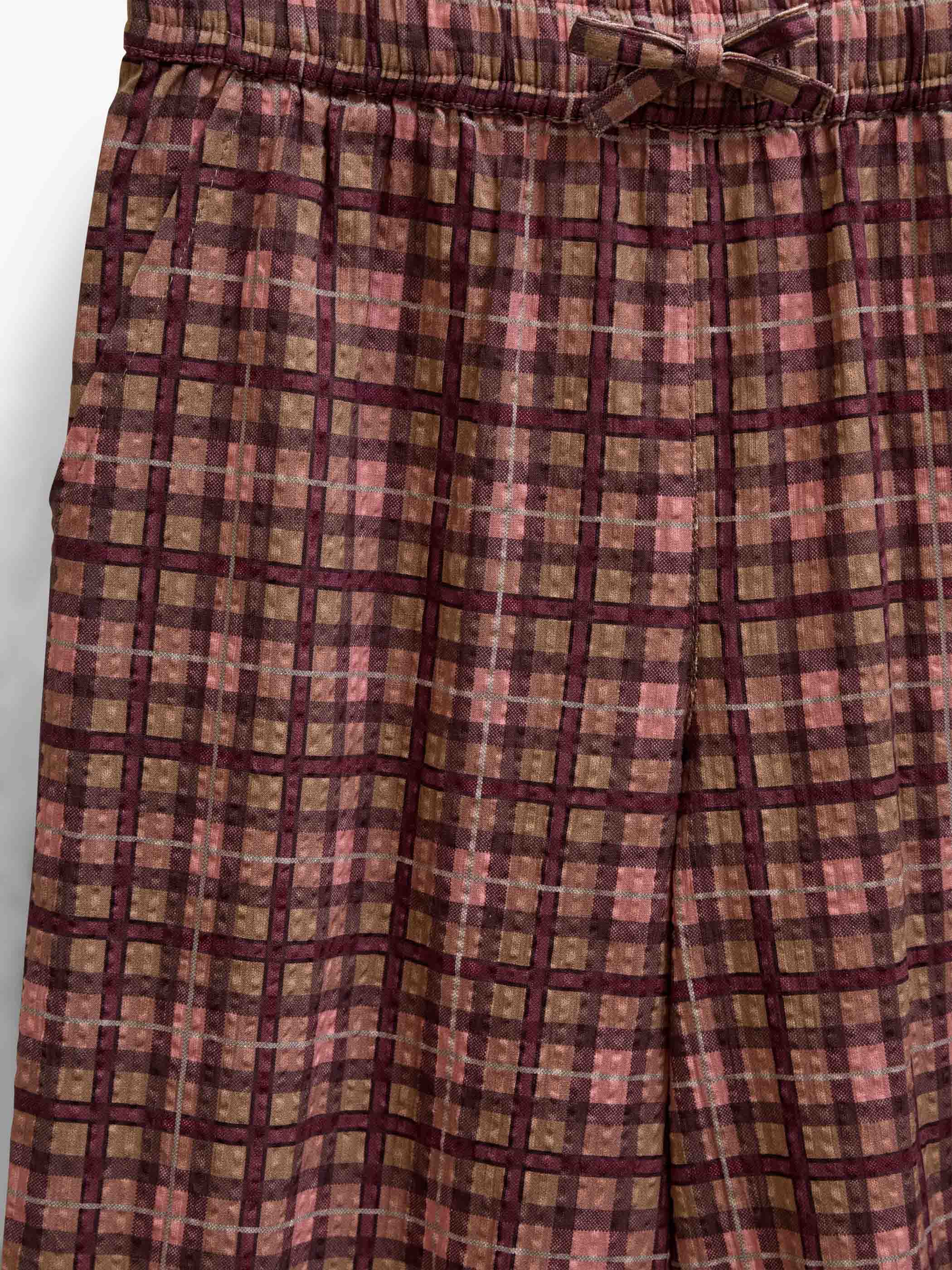 Checked Cotton Trousers - Tween - Rose | 101490 Penny