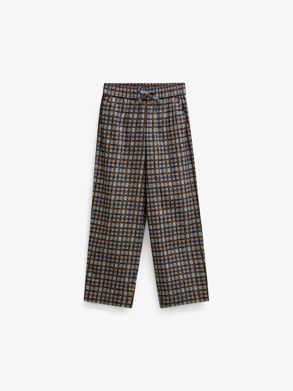 Checked Cotton Trousers - Tween - Blue | 101492 Penny