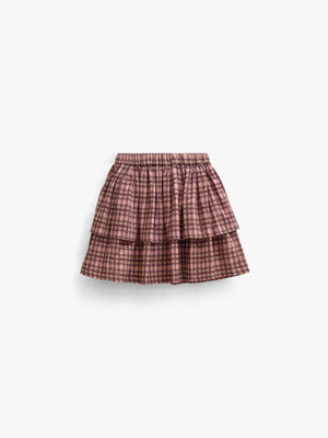 Checked Cotton Skirt - Kids - Rose | 101497 Penny