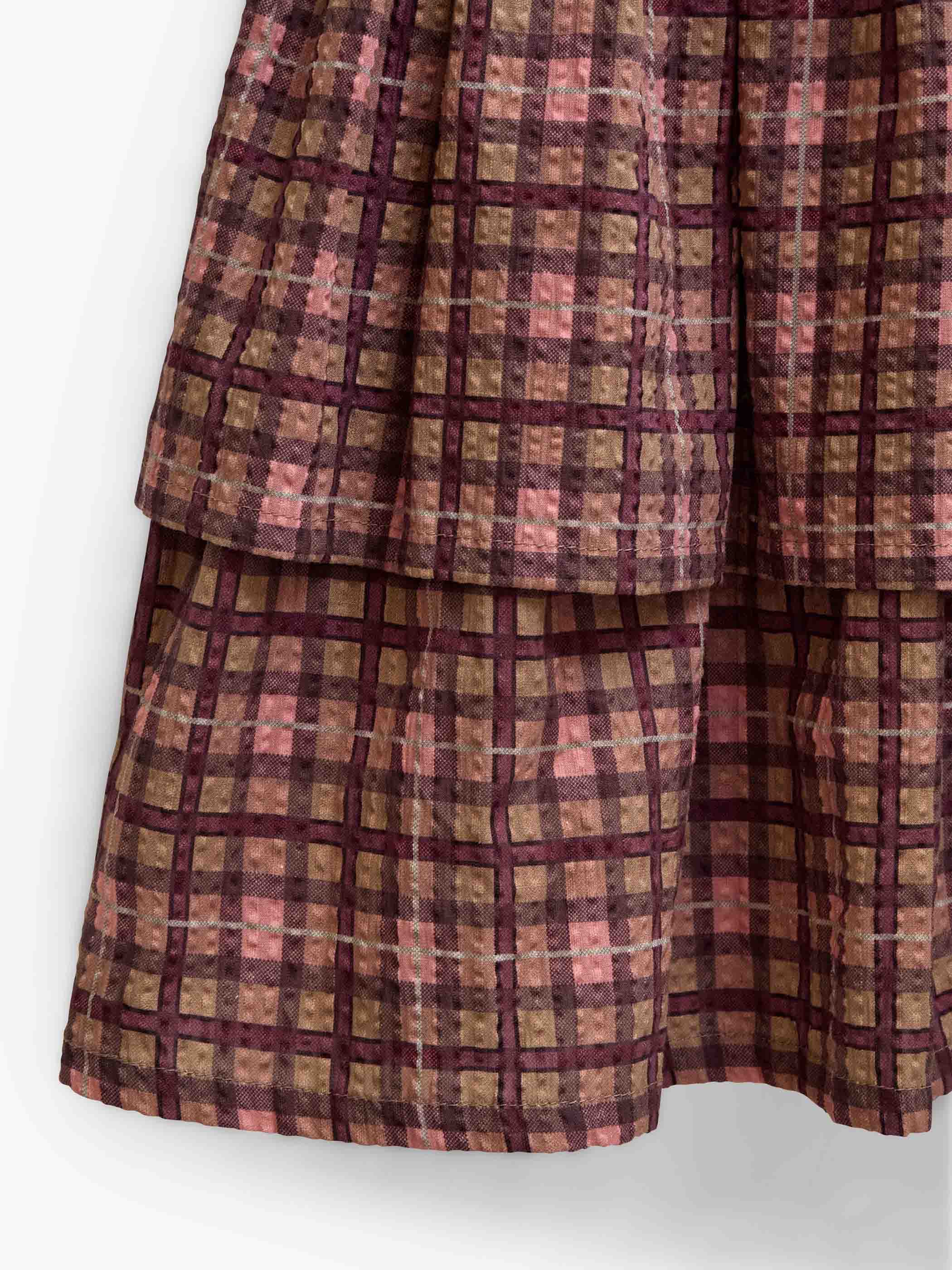 Checked Cotton Skirt - Kids - Rose | 101497 Penny
