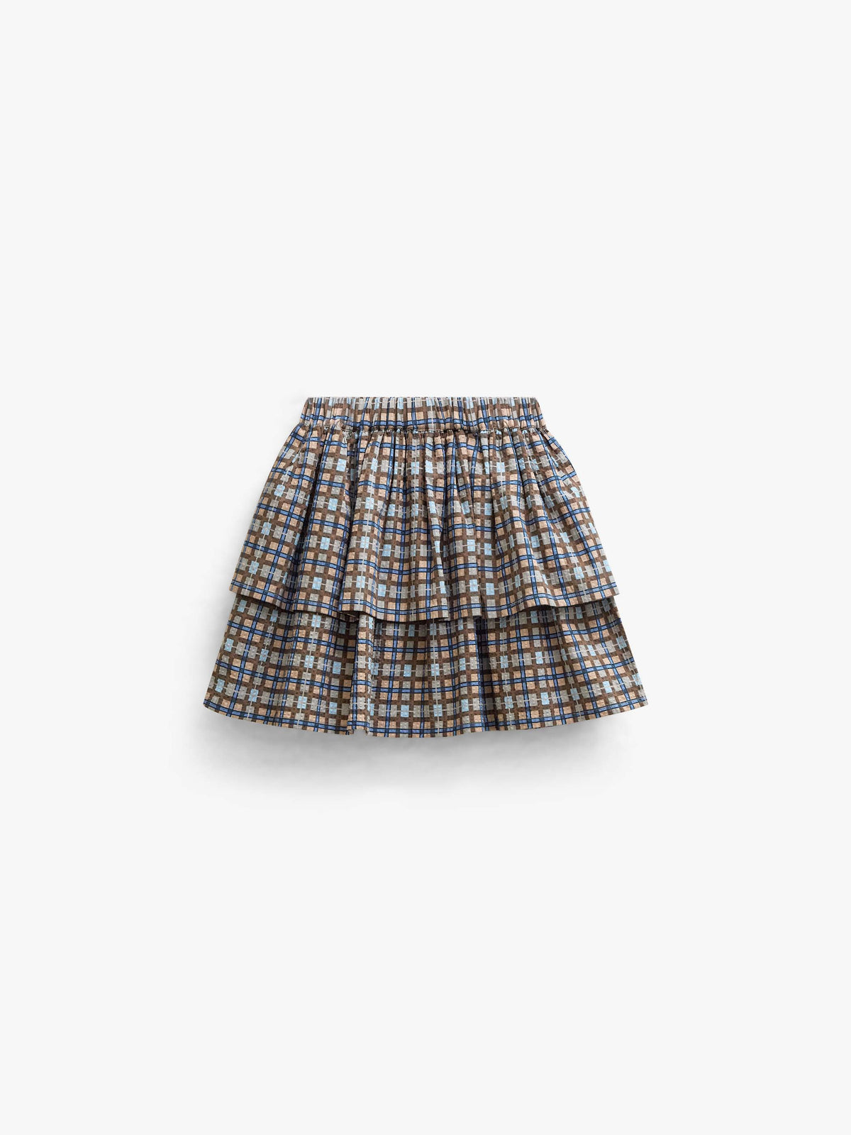 Checked Cotton Skirt - Tween - Blue | 101500 Penny