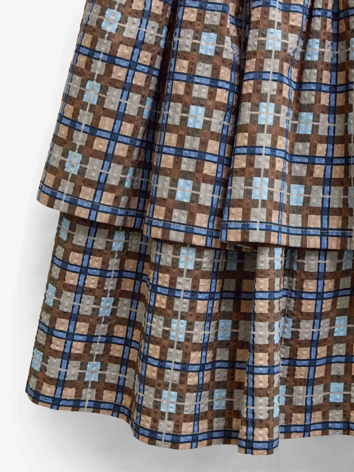 Checked Cotton Skirt - Tween - Blue | 101500 Penny