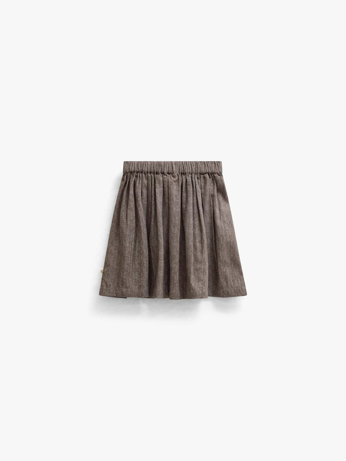 Cotton Herringbone Skirt - Kids - Dark Brown | 101520 Susse