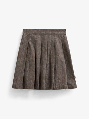 Cotton Herringbone Skirt - Tween - Dark Brown | 101521 Susse