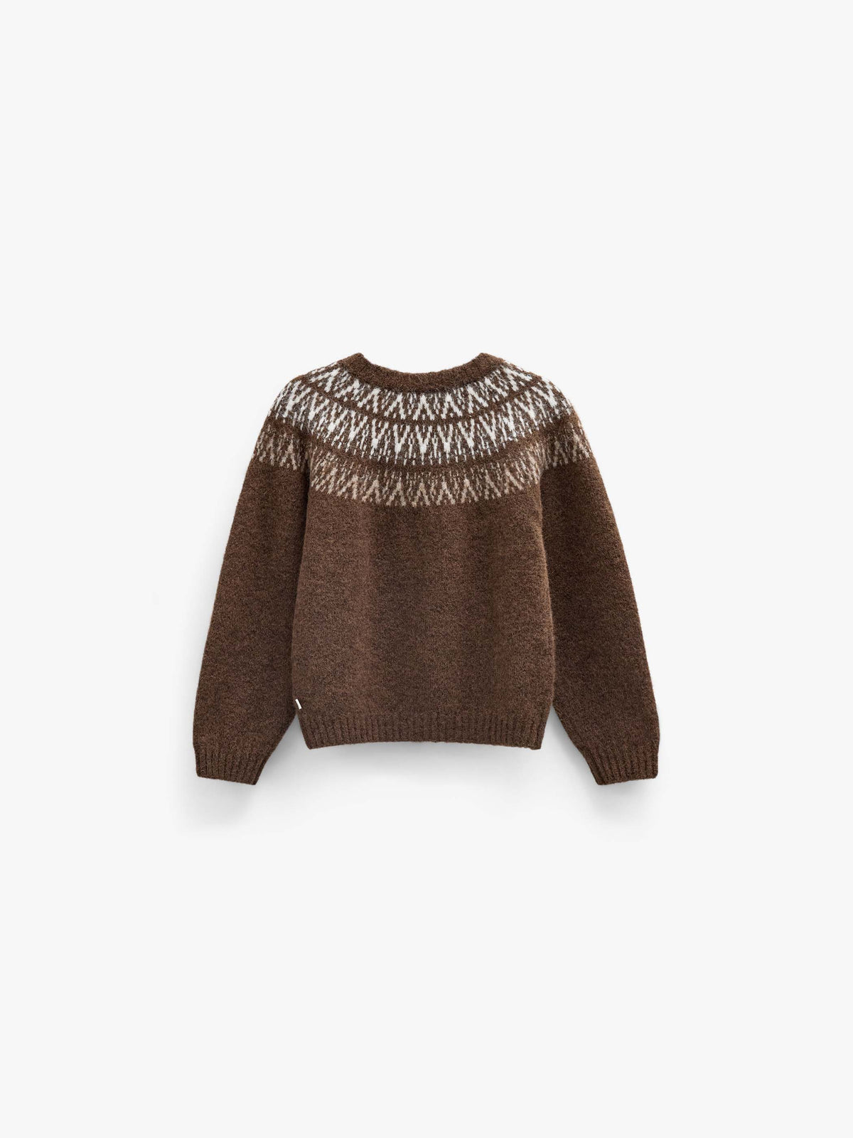 Jacquard Knit Cardigan - Tween - Brown | 101524 Daniella