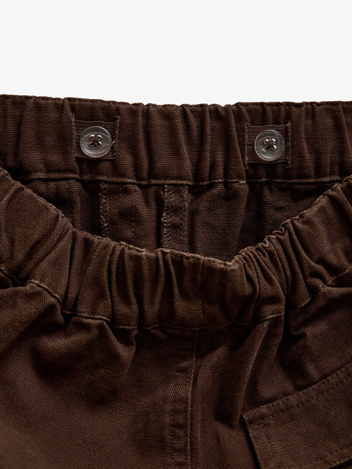 Canvas Patch Pocket Trousers - Kids - Dark Brown | 101531 Greyson
