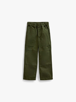 Canvas Patch Pocket Trousers - Kids - Moss Green | 101535 Greyson