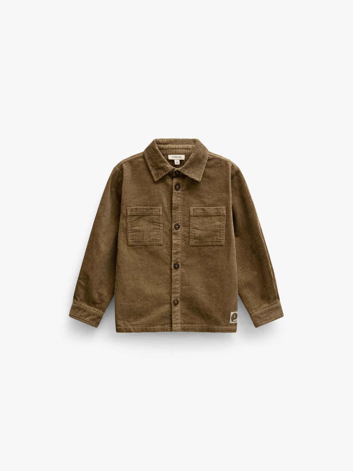 Corduroy Patch Pocket Overshirt - Tween - Khaki | 101540 Reed