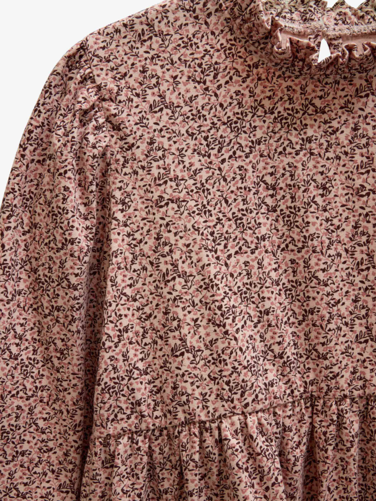 Printed Peplum Jersey Blouse - Kids - Rose/Bordeaux | 101543 Heidi