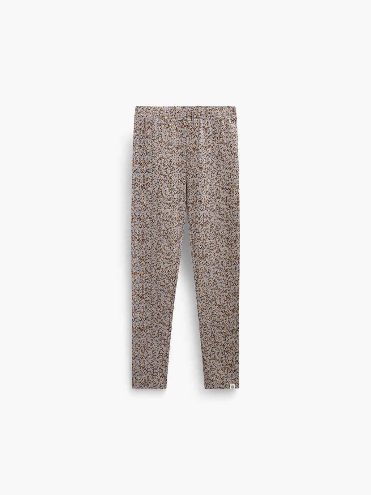 Printed Jersey Leggings - Kids - Blue/Brown | 101549 Heidi
